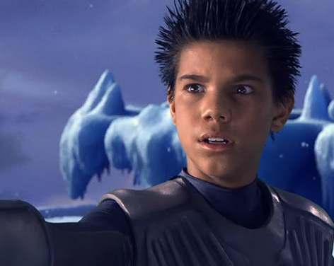 A picture of Taylor Lautner with spiky hair in the movie The Adventures of Sharkboy and Lavagirl 3-D